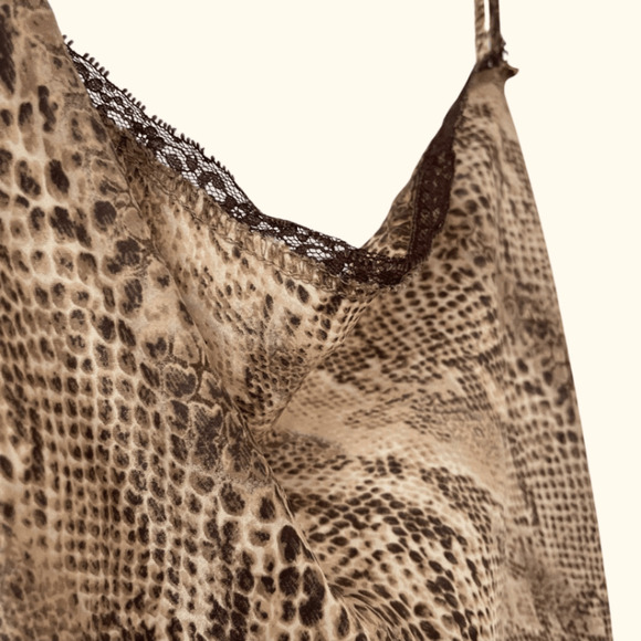 Innermost Woman Slip Dress | Satin Snakeskin Lace | OSFA | Vintage - Picture 3 of 3